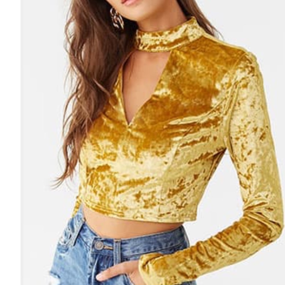 Crushed velvet top